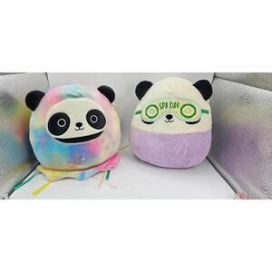 Set of 2 Panda Squishmallows 8" Stuffed Plushies